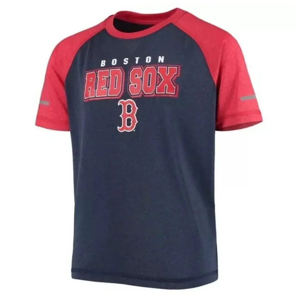 Authentic‎ Boston Red Sox MLB Baseball Jersey SZ XL 14/16 Youth Red Navy - Picture 1 of 4